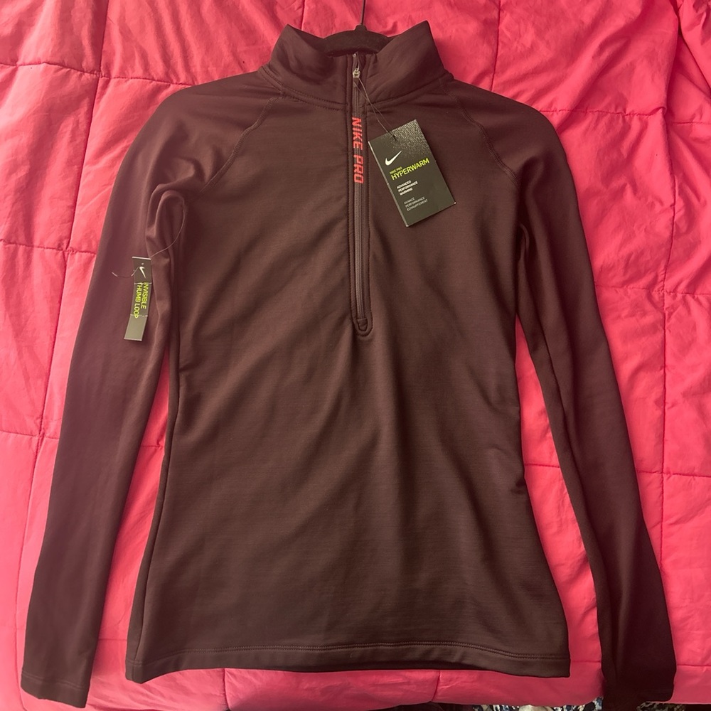 Purple Nike quarter zip, size S